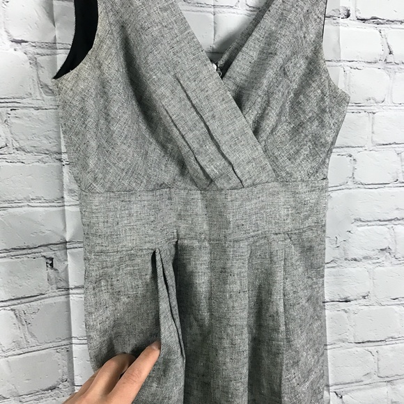Ann Taylor LOFT Gray Linen Dress - Picture 4 of 7